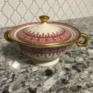 Cambridge Theodore Haviland sugar bowl crimson